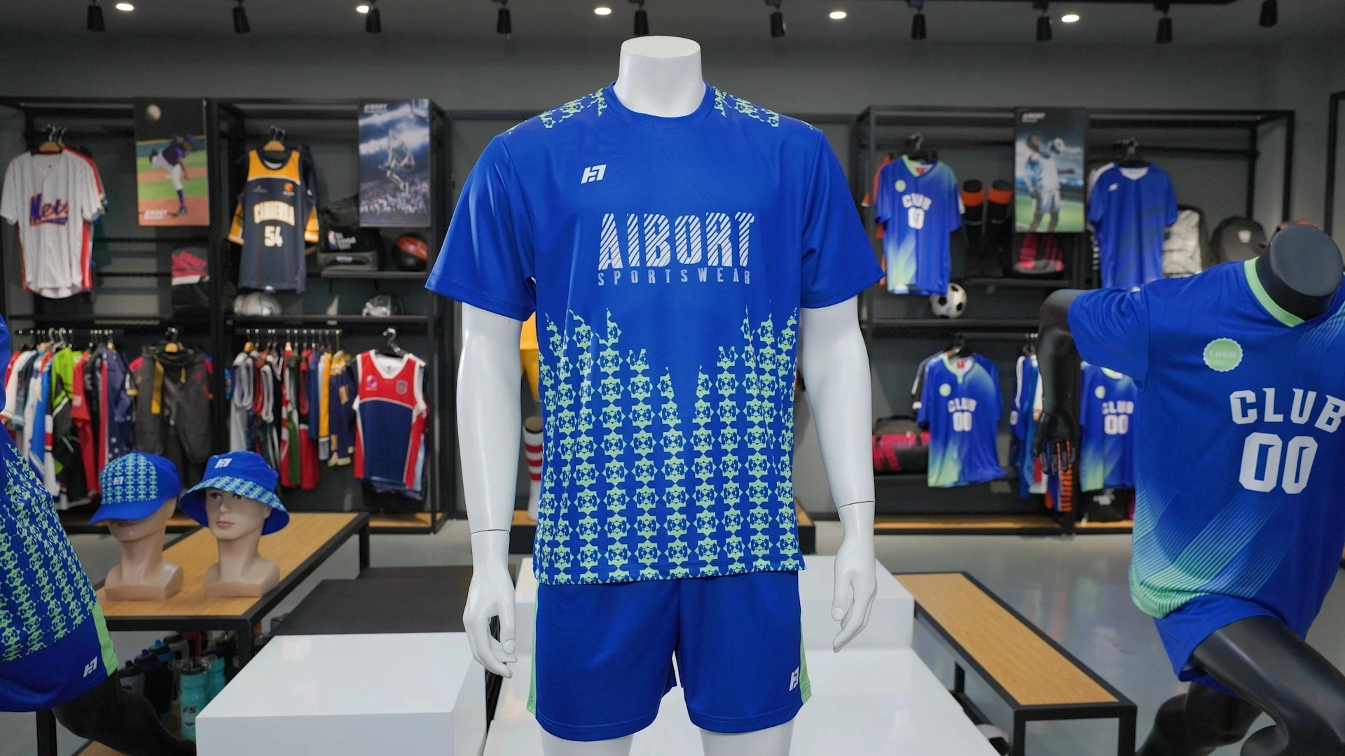 Slàn-reic Clò-bhualadh Sleeve Làn 100% polyester Custom Sports T Shirt - Aibort Sport 1