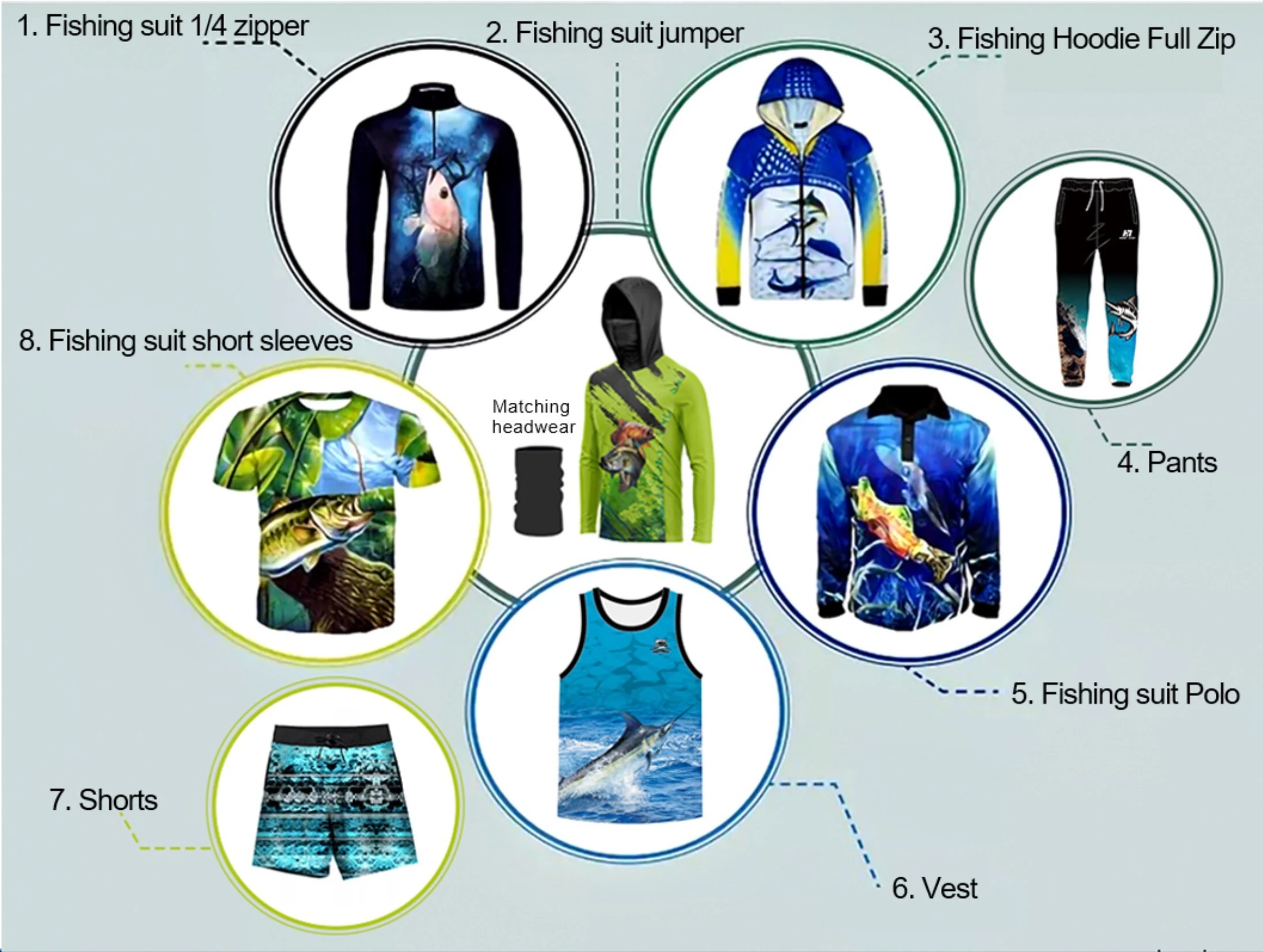 Léinte Iascaireachta Folimation Dye Deartha do Do Bhranda. Léinte  Iascaireachta SPF Muinchille Fada le Collar , Fan Cool agus - Aibort, image size:2193x1654