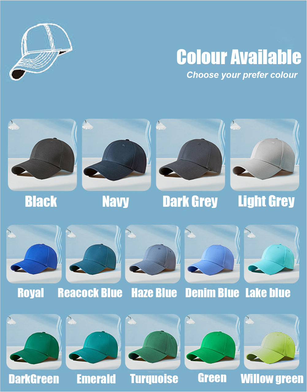 Custom Embroidery Or Print Caps , Accept Small Quantity Orders - Aibort