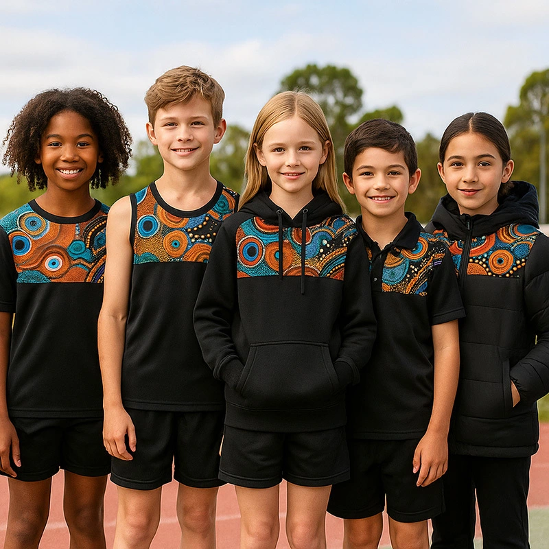 Contrast Fabric Sportswear – Upper Printed with Heat Press, Lower in Solid Color Fabric | Athletic Gear Customization Expert 1