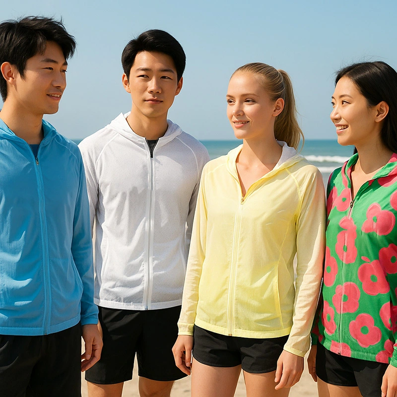 Custom UV Protection top – Sublimation Printed Sun Jacket with Mesh Side Panels | Lightweight Outdoor Zip-Up Rash Guard | OEM UPF Clothing Supplier 1