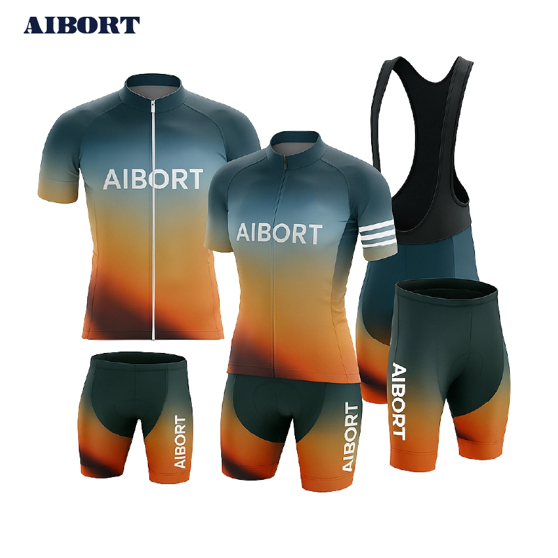Ensemble de vêtements de cyclisme Aibort Custom OEM, respirant, léger, thermique, anti-UV, à manches courtes et compression, grandes tailles pour les compétitions de club 1