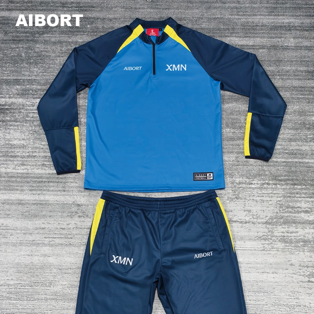Прочный, дышащий, гибкий, крой, длинный рукав, футбольный костюм Aibort для тренировок на свежем воздухе 1